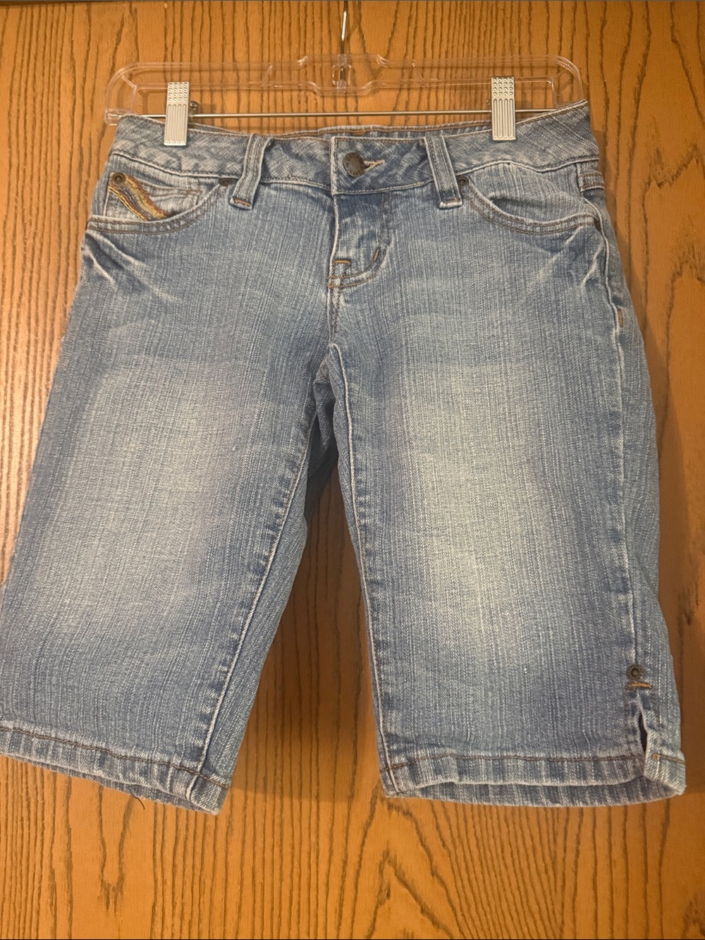 Zanadi Light Blue Denim Bermuda Shorts - Picture 1 of 4
